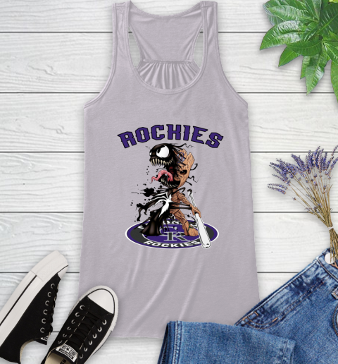 MLB Colorado Rockies Baseball Venom Groot Guardians Of The Galaxy Racerback Tank 5