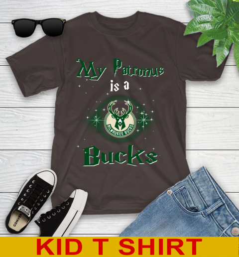 NBA Basketball Harry Potter My Patronus Is A Milwaukee Bucks Youth T-Shirt 7 NBA Basketball Harry Potter My Patronus Is A Milwaukee Bucks Youth T-Shirt - Image 7