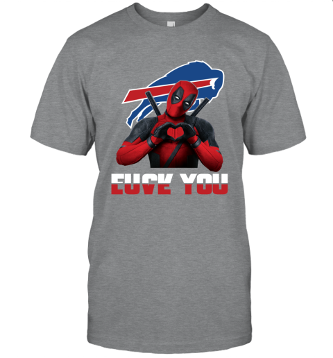NFL Buffalo Bills Deadpool Love You Fuck You Football Sports L8AlF9G1Fm6 classic t shirt 2 95 151514 front sport grey