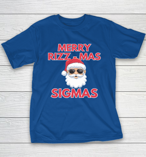 Merry Rizz Mas Sigmas Gen Alpha Middle School Christmas Youth T-Shirt 6