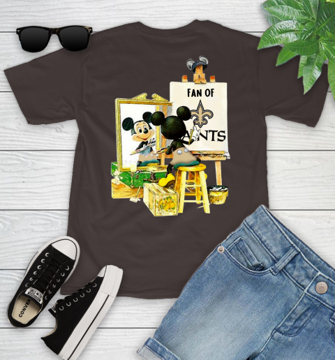 NFL Football New Orleans Saints Mickey Drawing Shirt 99