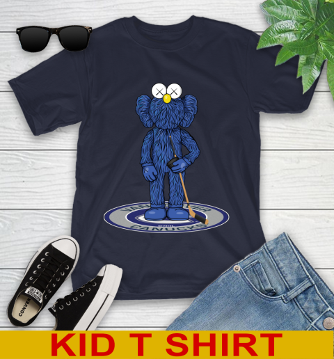 NHL Hockey Vancouver Canucks Kaws Bff Blue Figure Shirt Youth T-Shirt 3