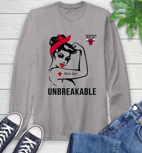 NBA Chicago Bulls Girl Unbreakable Basketball Sports Long Sleeve T-Shirt 4