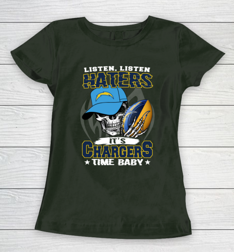 Listen Haters It is CHARGERS Time Baby NFL Women's T-Shirt 4