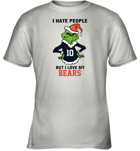 I Hate People But I Love My Bears Chicago Bears NFL Teams Youth T-Shirt