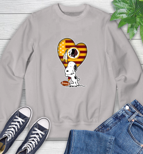 Washington Redskins NFL Football The Peanuts Movie Adorable Snoopy Sweatshirt 12