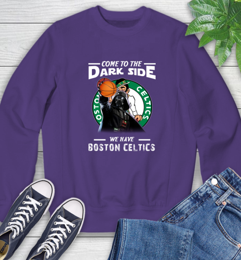 NBA Come To The Dark Side We Have Boston Celtics Star Wars Darth Vader Basketball Sweatshirt 4