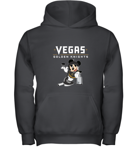 Mickey Vegas Golden Knights With The Stanley Cup Hockey NHL Youth Hoodie