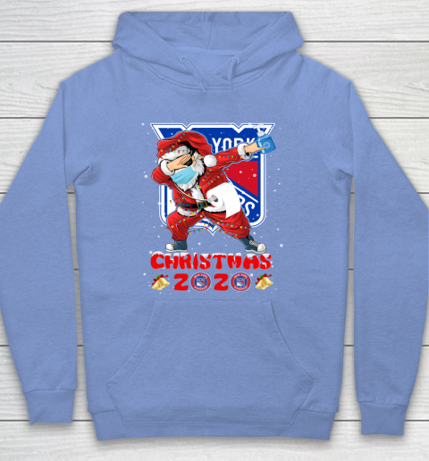 New York Rangers Funny Santa Claus Dabbing Christmas 2020 NHL Hoodie 8