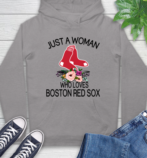 MLB Just A Woman Who Loves Boston Red Sox Baseball Sports Hoodie 4