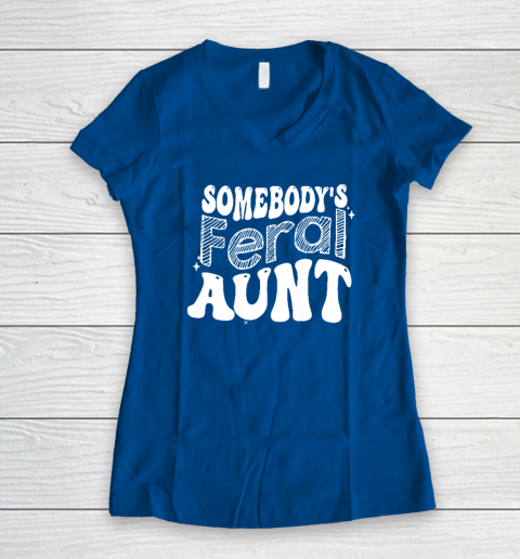 Somebody's Feral Aunt Women's V-Neck T-Shirt - Image 6