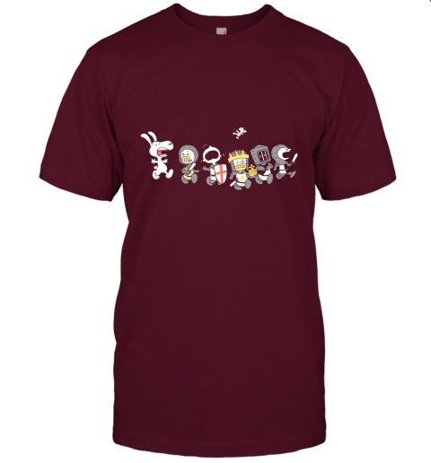 8to2 the killer rabbit of caerbannog monty python snoopy shirts jersey t shirt 60 front maroon