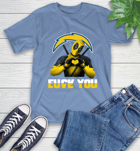 NHL San Diego Chargers Deadpool Love You Fuck You Football Sports T-Shirt 12