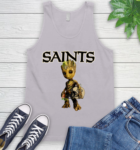 New Orleans Saints NFL Football Groot Marvel Guardians Of The Galaxy Tank Top 4