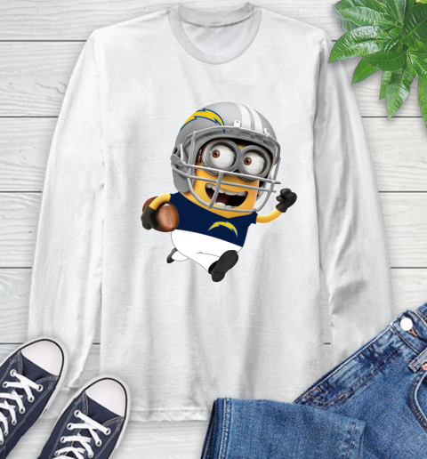 NFL San Diego Chargers Minions Disney Football Sports Long Sleeve T-Shirt