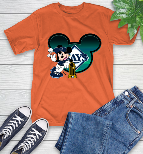 MLB Tampa Bay Rays The Commissioner's Trophy Mickey Mouse Disney T-Shirt 6 MLB Tampa Bay Rays The Commissioner's Trophy Mickey Mouse Disney T-Shirt - Image 6