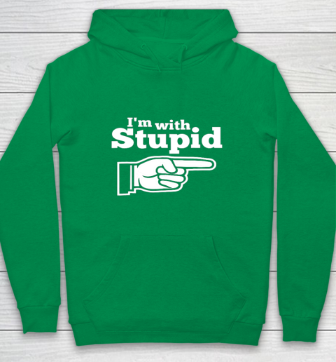I m With Stupid Shirt Funny Youth Hoodie 4