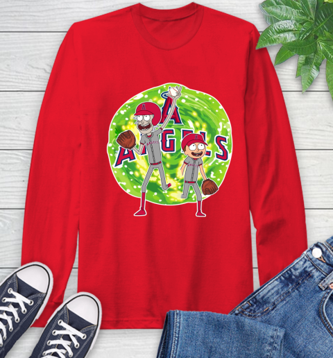 MLB Los Angeles Angels Rick And Morty Baseball Sports Long Sleeve T-Shirt 10