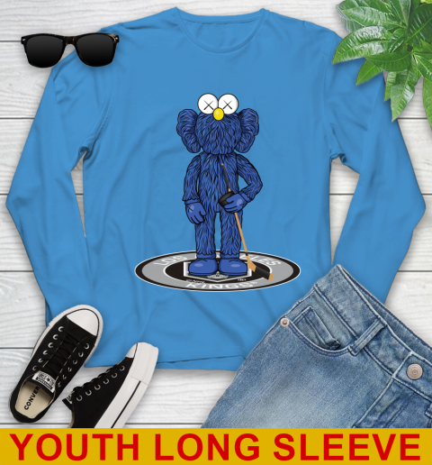 NHL Hockey Los Angeles Kings Kaws Bff Blue Figure Shirt Youth Long Sleeve 8