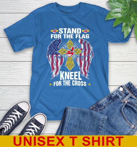 MLB Baseball Cleveland Indians Stand For Flag Kneel For The Cross Shirt T-Shirt 11