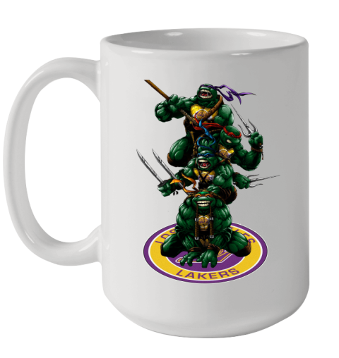 NBA Basketball Los Angeles Lakers Teenage Mutant Ninja Turtles Shirt Ceramic Mug 15oz