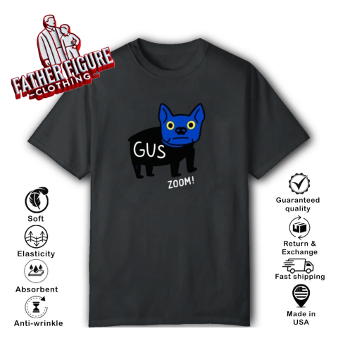 Blue Dog Cartoon Gus Zoom T-Shirt
