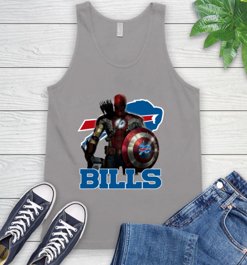 NFL Captain America Thor Spider Man Hawkeye Avengers Endgame Football Buffalo Bills Tank Top 4