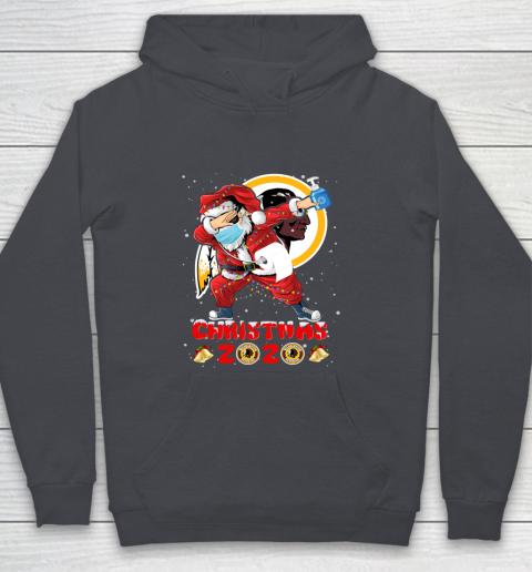Washington Redskins Funny Santa Claus Dabbing Christmas 2020 NFL Youth Hoodie 5