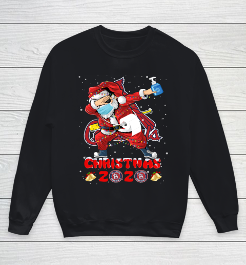 St.Louis Cardinals Funny Santa Claus Dabbing Christmas 2020 MLB Youth Sweatshirt