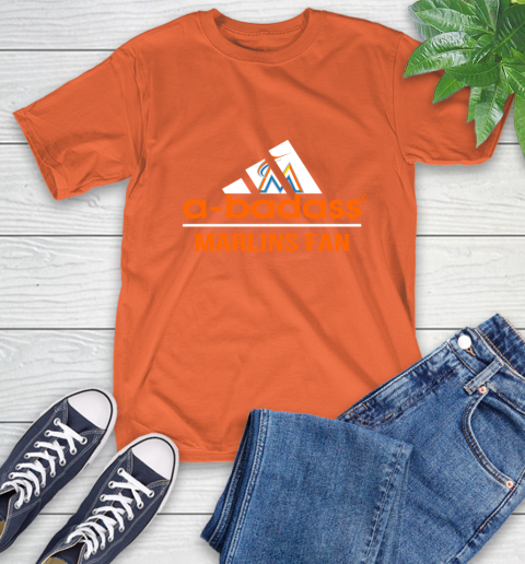 MLB A Badass Miami Marlins Fan Adidas Baseball Sports T-Shirt 4