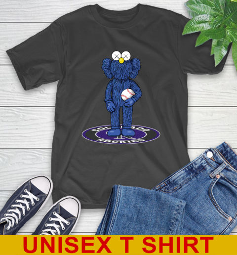 MLB Baseball Colorado Rockies Kaws Bff Blue Figure Shirt T-Shirt 2
