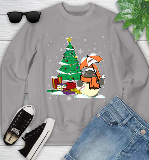 San Francisco Giants MLB Baseball Cute Tonari No Totoro Christmas Sports Youth Sweatshirt 3