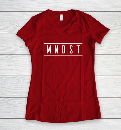 Rise Up Fitness MNDST Gym Mindset Women's V-Neck T-Shirt 6
