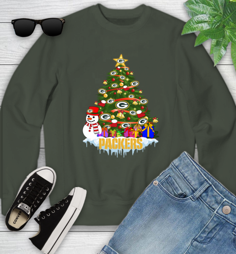 Green Bay Packers Merry Christmas NFL Football Sports Youth Sweatshirt 10