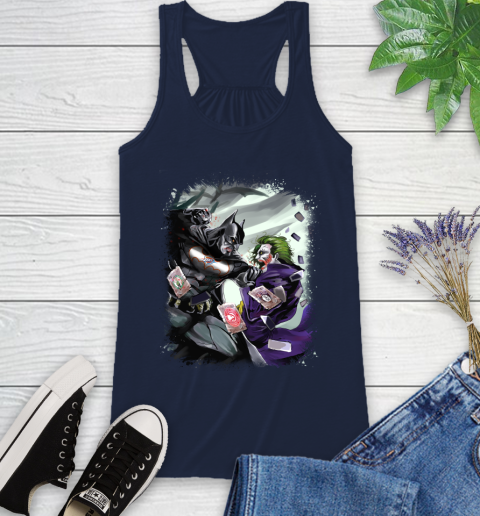 Oklahoma City Thunder MLB Basketball Batman Fighting Joker DC Comics Racerback Tank 12