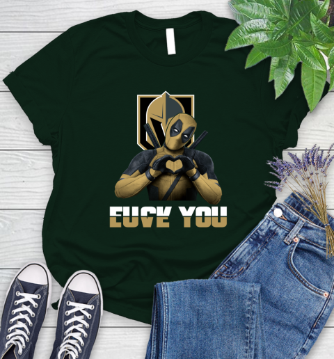 NHL Vegas Golden Knights Deadpool Love You Fuck You Hockey Sports Women's T-Shirt 6