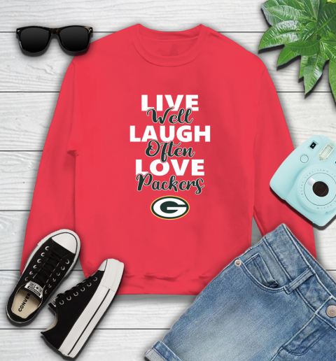 NFL Football Green Bay Packers Live Well Laugh Often Love Shirt Sweatshirt 11