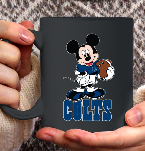 NFL Football Indianapolis Colts Cheerful Mickey Mouse Shirt Ceramic Mug 15oz
