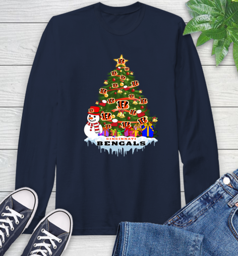 Cincinnati Bengals Merry Christmas NFL Football Sports Long Sleeve T-Shirt 4