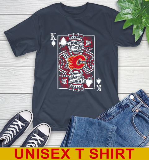 Calgary Flames NHL Hockey The King Of Spades Death Cards Shirt T-Shirt 3