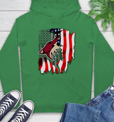 Arizona Coyotes NHL Hockey American Flag Hoodie 8