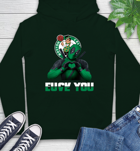 NBA Boston Celtics Deadpool Love You Fuck You Basketball Sports Hoodie 12