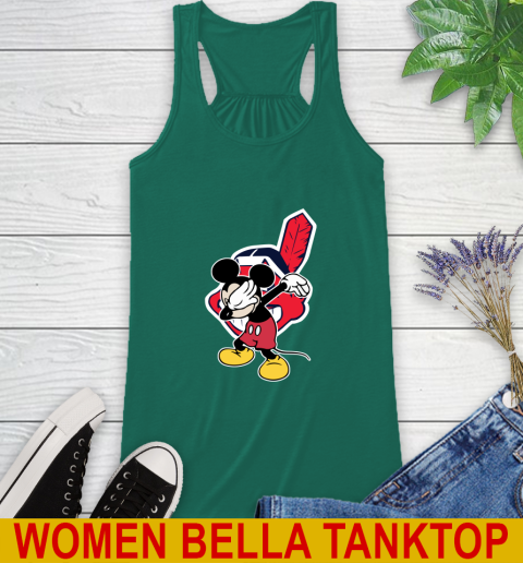 Cleveland Indians MLB Baseball Dabbing Mickey Disney Sports Racerback Tank 7