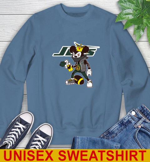 New York Jets NFL Football Mickey Peace Sign Sports Sweatshirt 8
