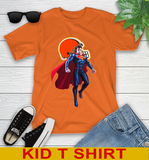 NFL Superman DC Sports Football Cleveland Browns Youth T-Shirt 7
