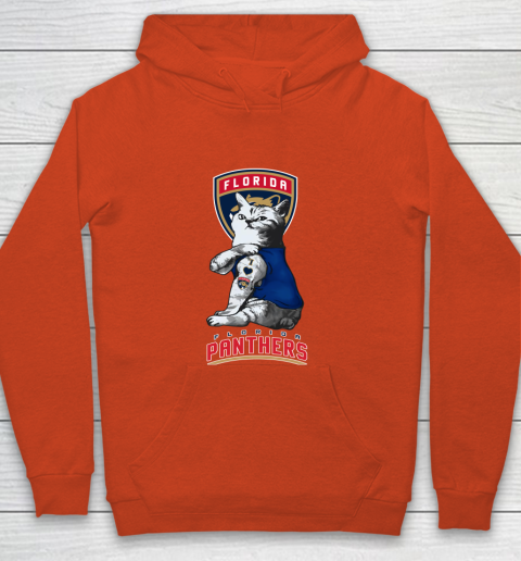 NHL My Cat Loves Florida Panthers Hockey Youth Hoodie 3
