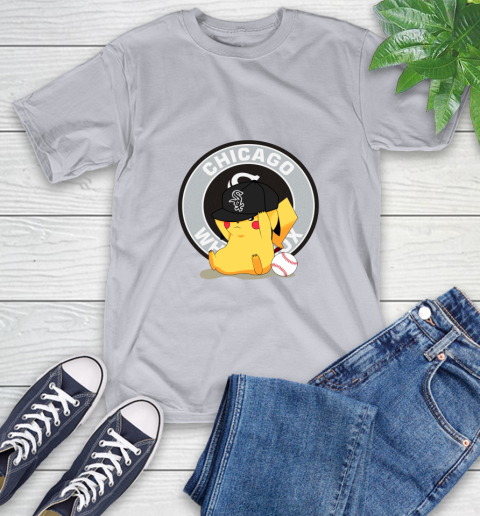 MLB Pikachu Baseball Sports Chicago White Sox T-Shirt 6