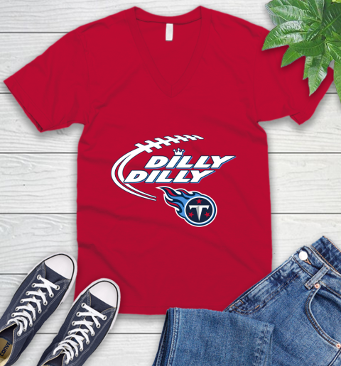 NFL Tennessee Titans Dilly Dilly Football Sports V-Neck T-Shirt 8