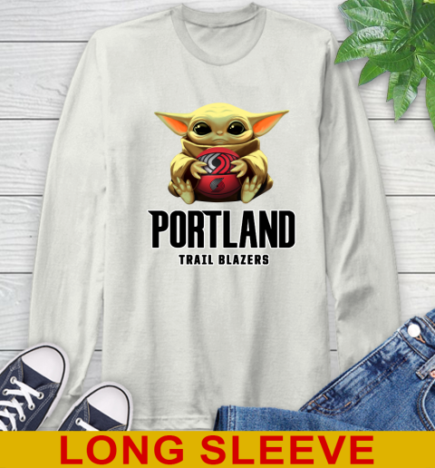 NBA Basketball Portland Trail Blazers Star Wars Baby Yoda Shirt 69