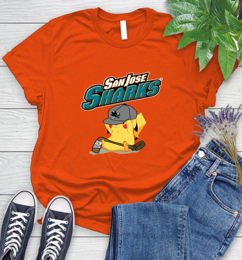 NHL Pikachu Hockey Sports San Jose Sharks Women's T-Shirt 4